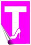 Information sign, self-adhesive, 25x17,5 cm, L-driver, women, pink 