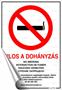 Information sign, self-adhesive, 21x30 cm, "Tilos a dohányzás!"