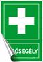 Information sign, self-adhesive, 11,6x16,6 cm, "Elsősegély"