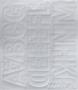 Self-adhesive stickers, 5 cm, alphabet on sheet, ALPHABET first half, white