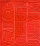 Self-adhesive stickers, 5 cm, alphabet on sheet, ALPHABET first half, red