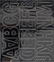 Self-adhesive stickers, 5 cm, alphabet on sheet, ALPHABET first half, black
