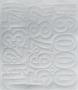 Self-adhesive stickers, 5 cm, numbers on sheet, white