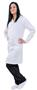 White coat, woman, long sleeve, 100% cotton, S size, white