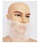 Beard mask, disposable, with rubberband, polypropylene, 100 pcs, white