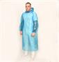 Rain coat, disposable, with hood, blue