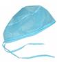 Surgeon cap, ovalshape top, with ties, blue