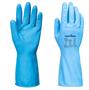 Protective gloves, latex, for food processing, XL size, blue