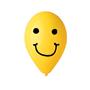 Balloon, 30 cm, smiley, yellow