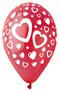 Balloon, 30 cm, hearts, red