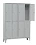 Metal locker, 8 short doors