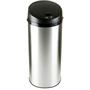 Sensor bin, stainless steel, circular, 30 l, silver-black