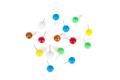 Push pin,  round head, 200 pieces, assorted colours