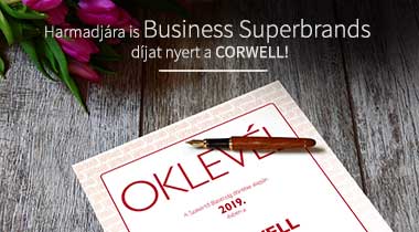 Harmadjára is Business Superbrands díjat nyert a CORWELL!